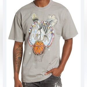 NWT Market Dunking Eagle Graphic Print Cotton Brown T-shirt Men' Graphic T-Shirt